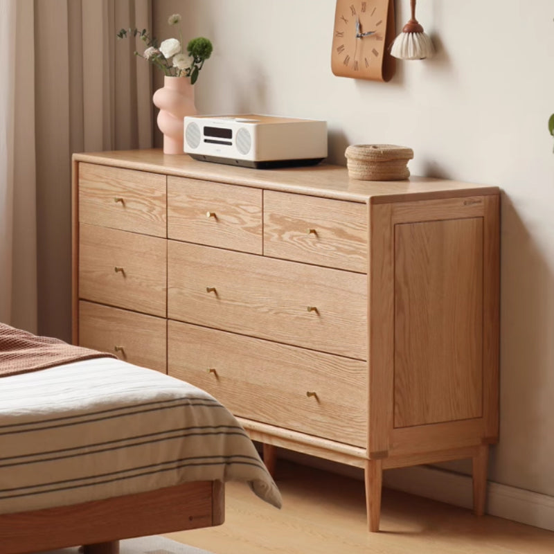 Owen Solid Oak Chest of Drawers, 7 Drawers, 135cm – view 2
