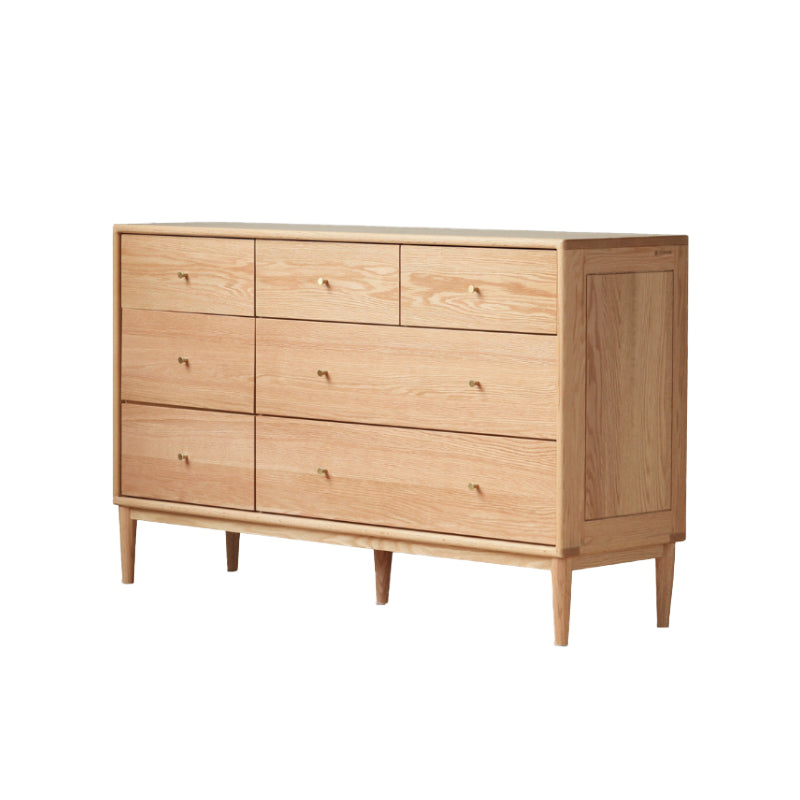 Owen Solid Oak Chest of Drawers, 7 Drawers, 135cm – view 4