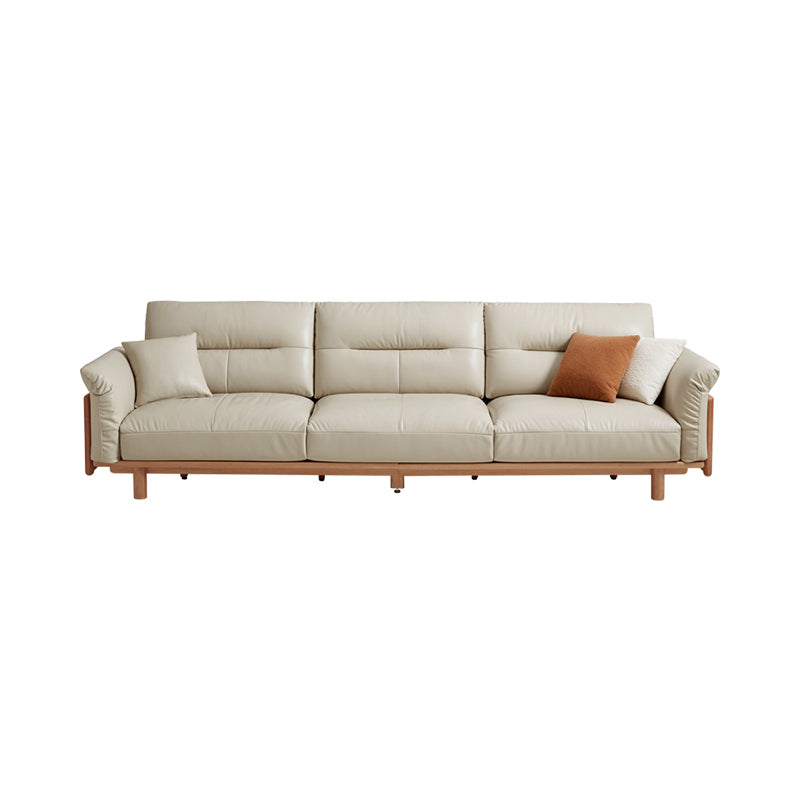 Holden 214cm/274cm/314cm FAS-Graded Solid American Oak Wood Multiple People Sofa Top-grain Leather