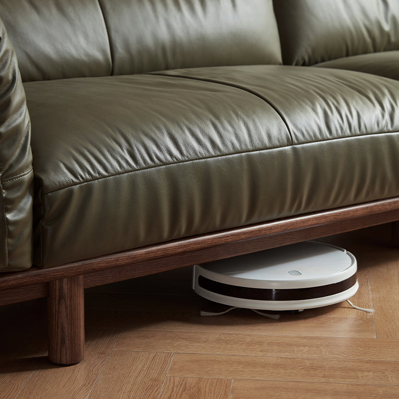 Holden 214cm/274cm/314cm FAS-Graded Solid American Oak Wood Multiple People Sofa Top-grain Leather