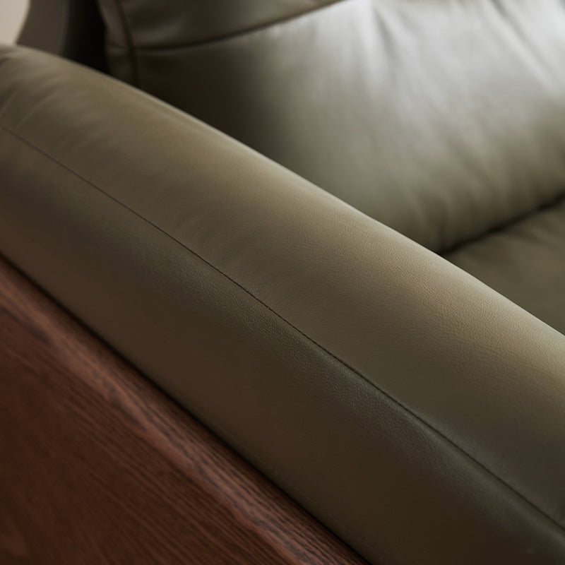 Holden 214cm/274cm/314cm FAS-Graded Solid American Oak Wood Multiple People Sofa Top-grain Leather