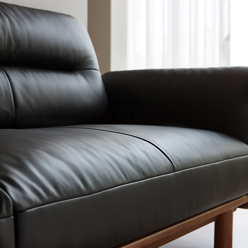 Holden 214cm/274cm/314cm FAS-Graded Solid American Oak Wood Multiple People Sofa Top-grain Leather
