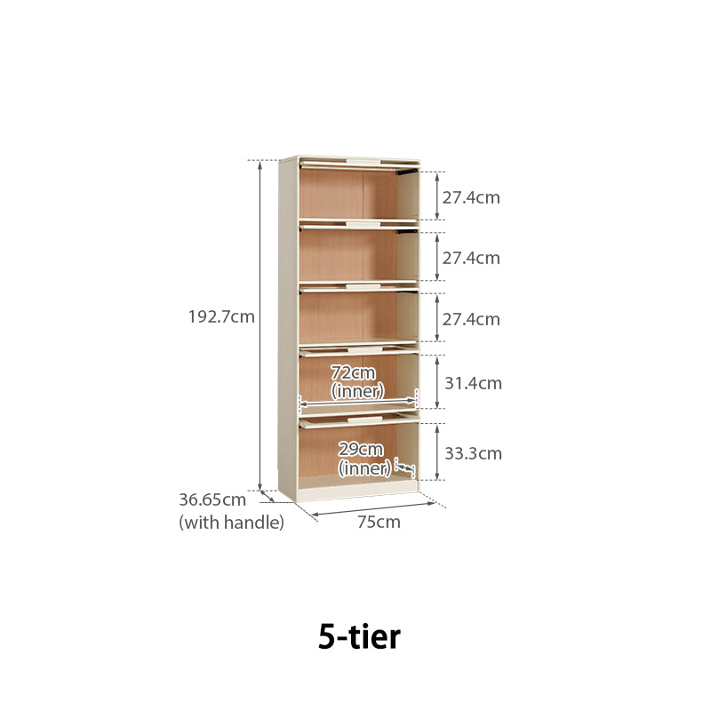 Gareth Flip-Door Bookcase 75cm, 3 to 5 Tiers – view 36