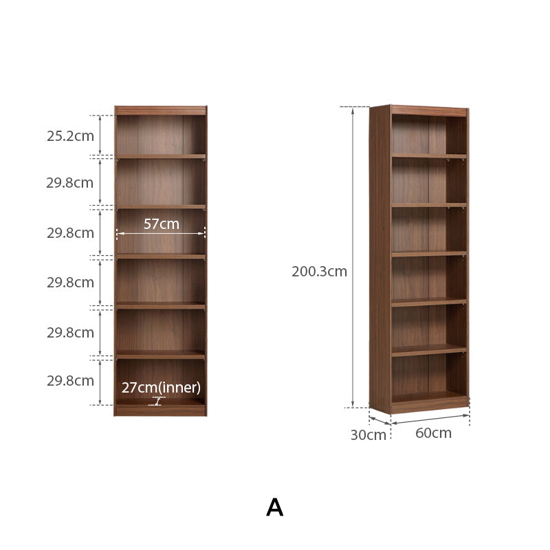 Watson Slim Bookcase 200cm, 30cm Deep, Optional LED – view 18