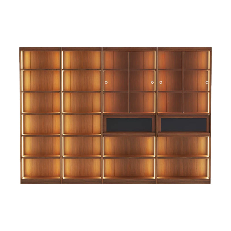 Watson Slim Bookcase 200cm, 30cm Deep, Optional LED – view 31