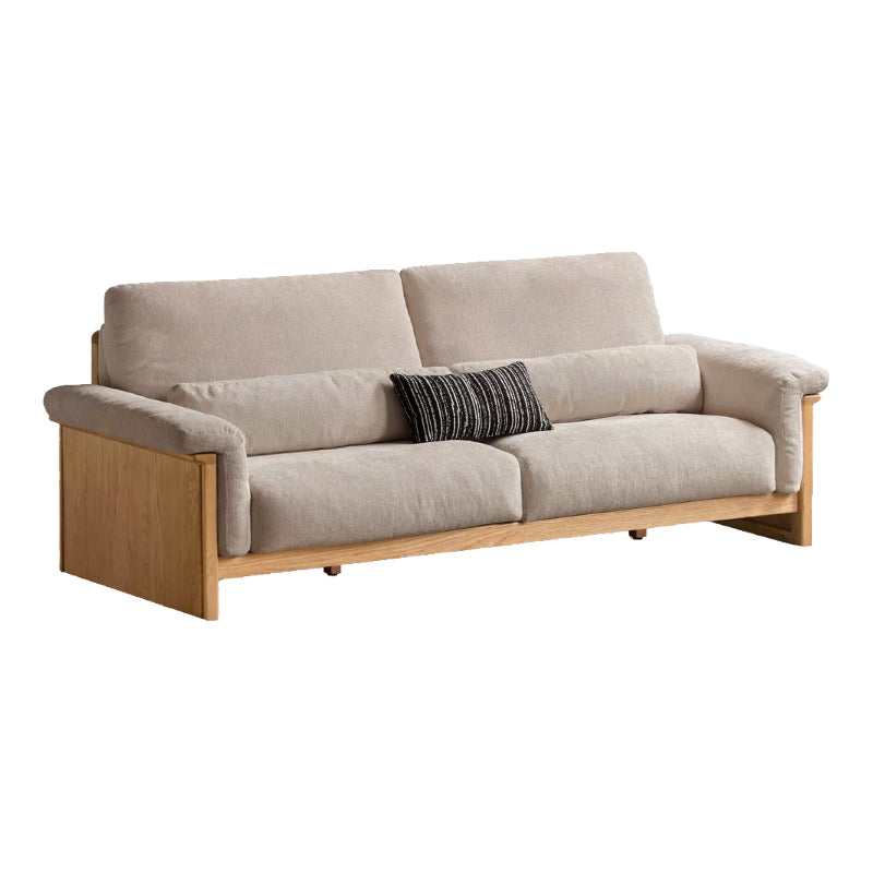 Xander 223cm/253cm/283cm FAS-Graded Solid American Oak Wood Multiple People Sofa Chenille Fabric Multiple Color