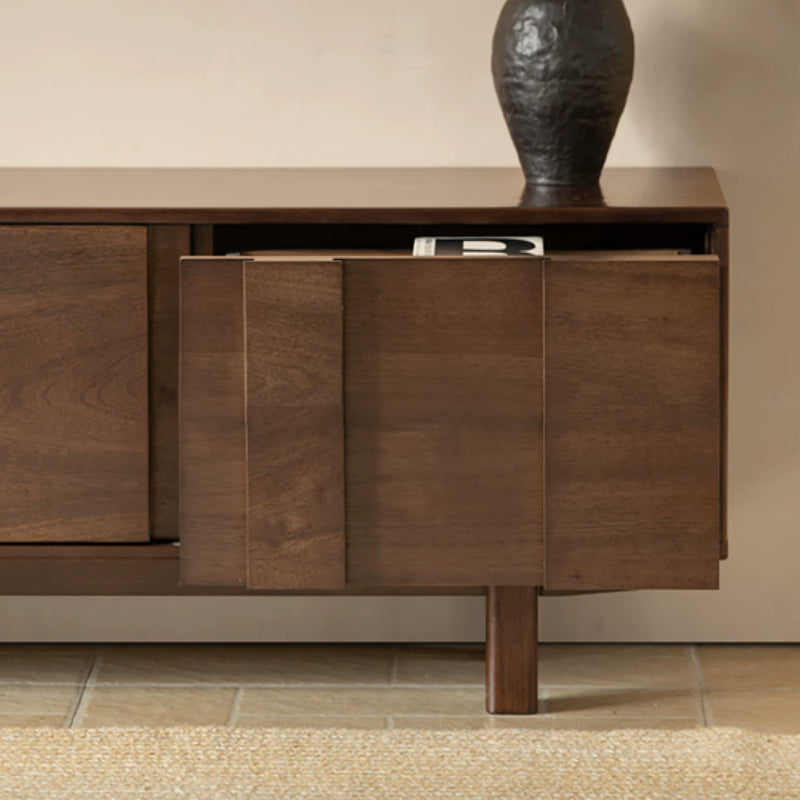 Alberta 2m/2.2m/2.4m Merpauh Wood TV Stand/Entertainment Unit For Home Walnut Color