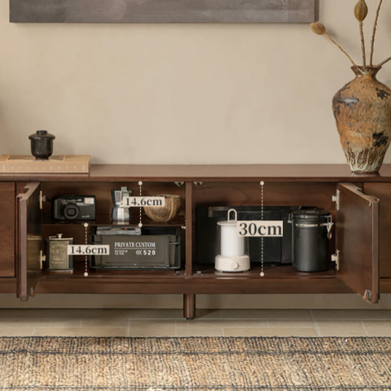 Alberta 2m/2.2m/2.4m Merpauh Wood TV Stand/Entertainment Unit For Home Walnut Color