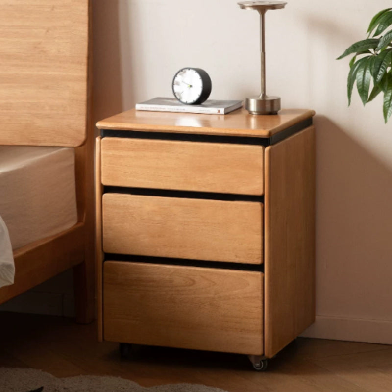 Amaris 45cm Rubberwood Left-opening Adjustable Side Table/Bedside Table/Nightstand with Drawer For Bedroom