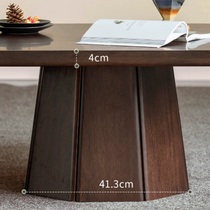 Aldo Solid Golden‑flower Pear Wood/Fraxinus Mandshurica Wood Coffee Table/Side Table Set