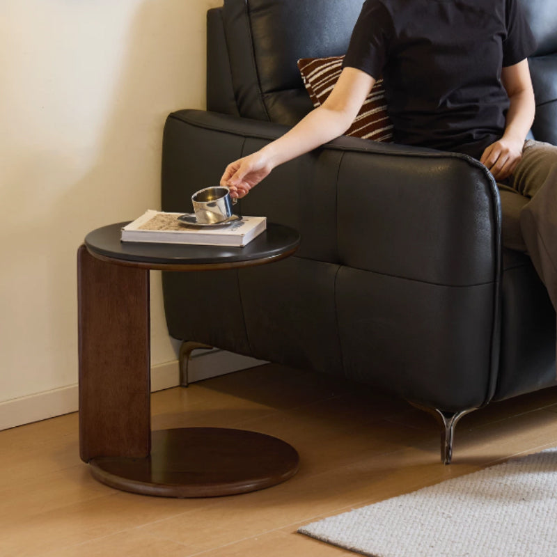 Alessandra Rubberwood Round Coffee Table/Side Table Set With Ceramic Multiple Color