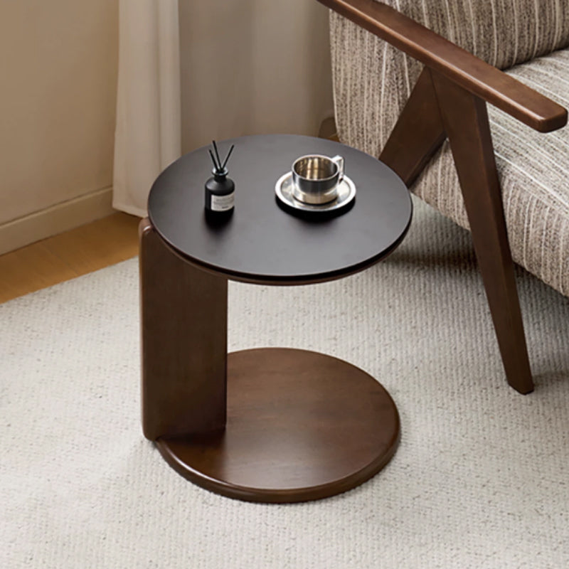 Alessandra Rubberwood Round Coffee Table/Side Table Set With Ceramic Multiple Color