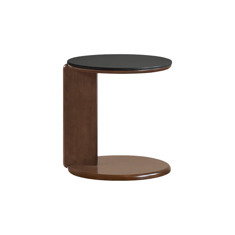 Alessandra Rubberwood Round Coffee Table/Side Table Set With Ceramic Multiple Color