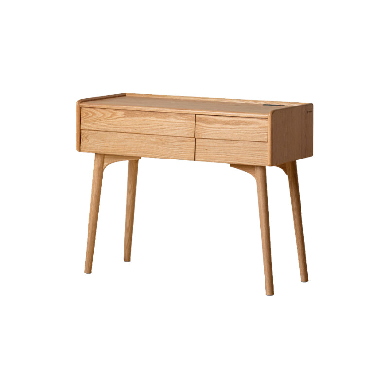 Charlene FAS-Graded Solid Black Walnut Wood/American Oak Wood Dressing Table/Bedroom Vanity Table with Drawer