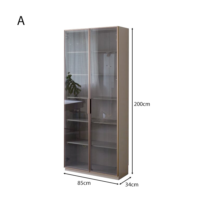 Colin Solid Timber Bookcase 200cm, 85cm Wide, Grey – view 4