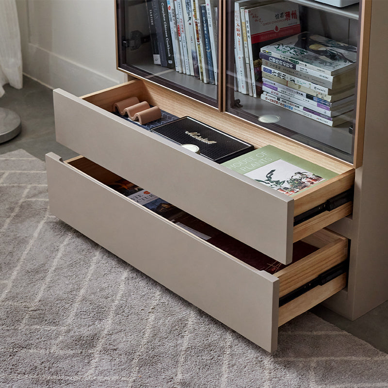 Colin Solid Timber Bookcase 200cm, 85cm Wide, Grey – view 6
