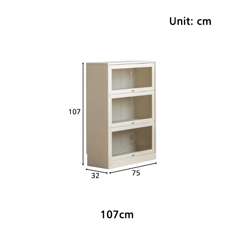 Jared Solid Oak Bookcase with Light 75cm, 3 Heights – view 8