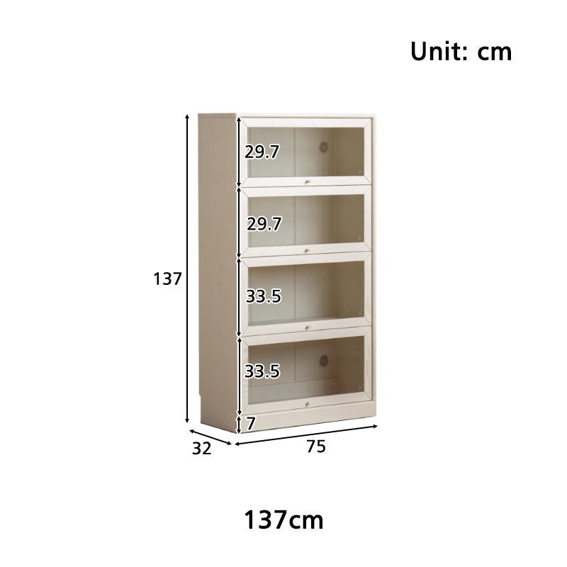 Jared Solid Oak Bookcase with Light 75cm, 3 Heights – view 18