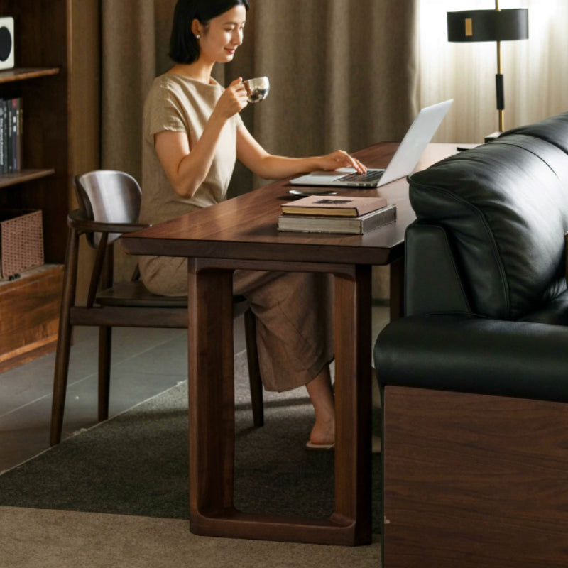 Alaric 180cm/200cm/220cm/240cm South American Walnut Wood Dining Table/Office Table Walnut Color
