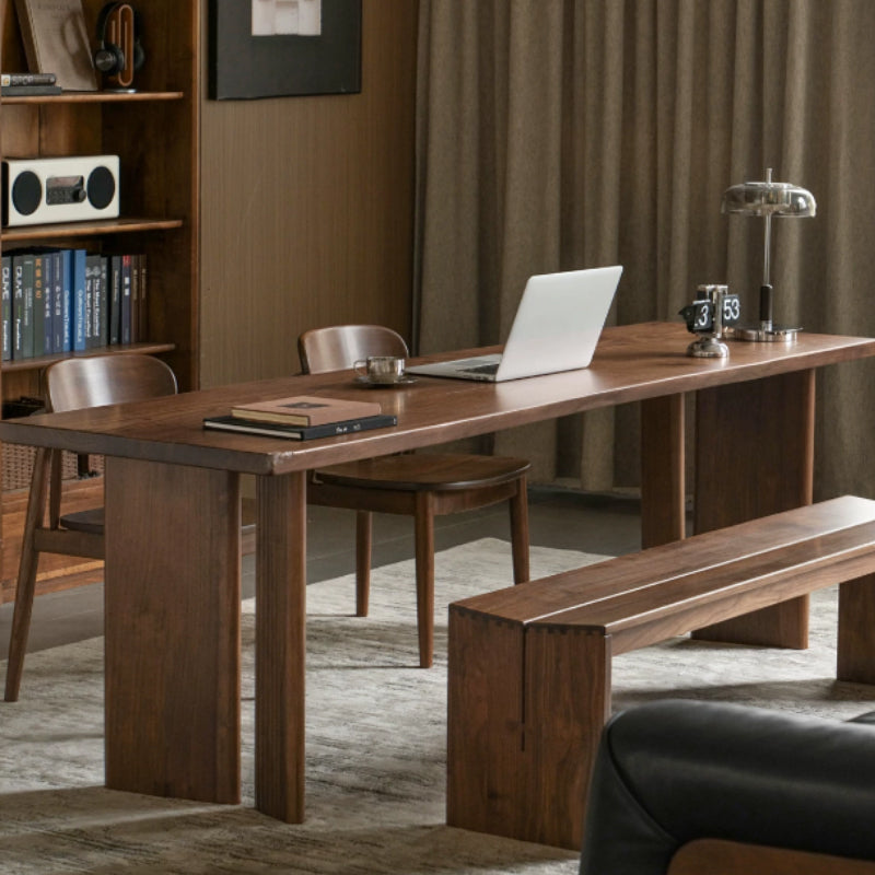 Aisha 180cm/200cm/220cm/240cm South American Walnut Wood Dining Table/Office Table Walnut Color