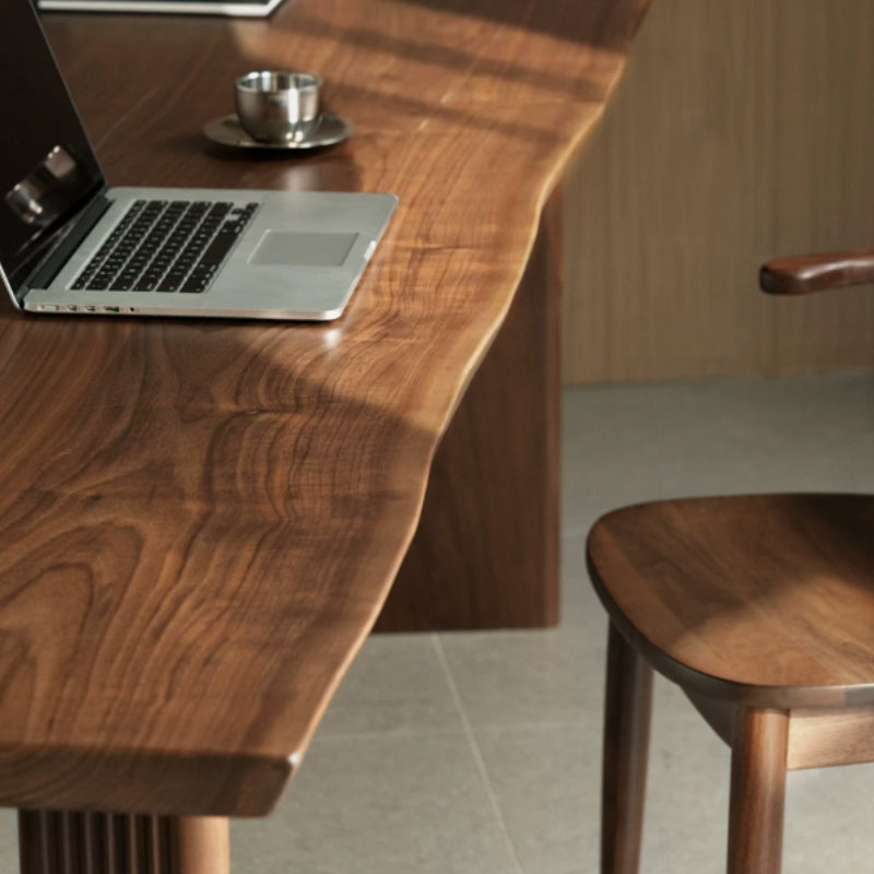 Aisha 180cm/200cm/220cm/240cm South American Walnut Wood Dining Table/Office Table Walnut Color