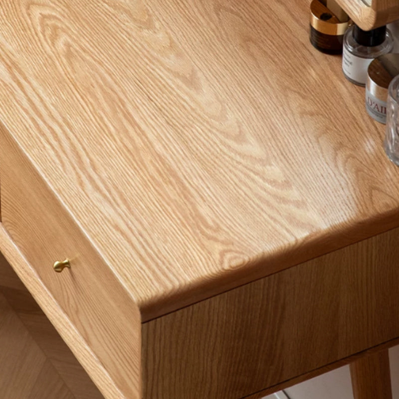 Abel solid American oak dressing table with mirror – view 13