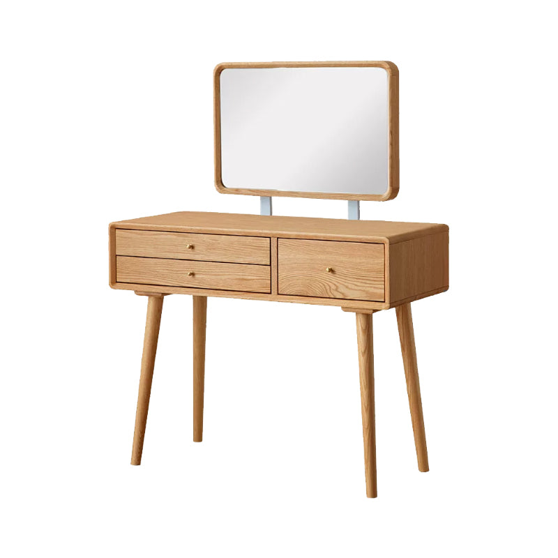 Abel solid American oak dressing table with mirror – B, view 17