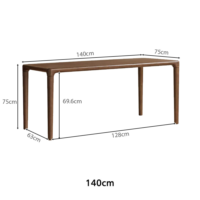Adan rubberwood dining table set in walnut colour – view 20