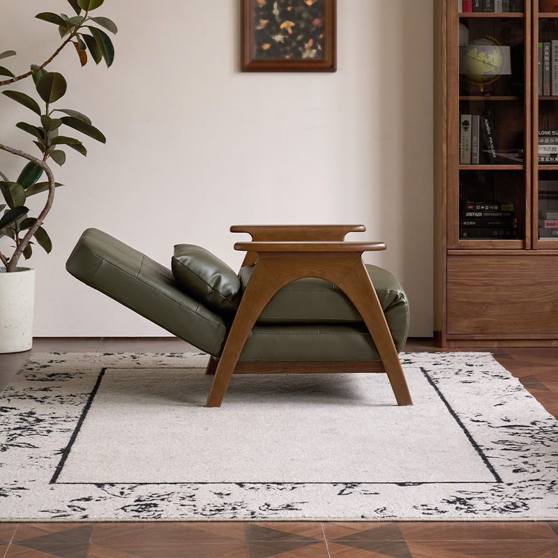 Addie green cloud leather single sofa bed – view 5