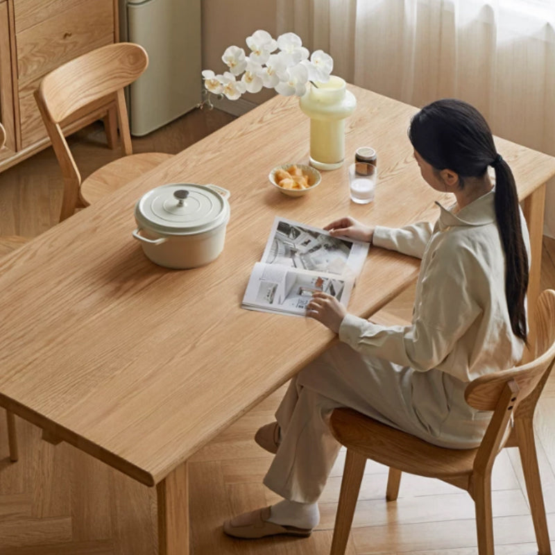Adriana solid oak dining table – view 5