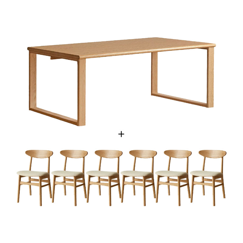 Adriana solid oak dining table – Table+Chair*6, view 9