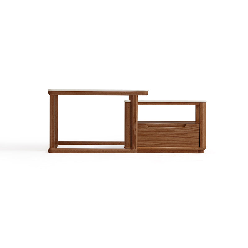 Alana Coffee Table & Side Table Set, FAS-Graded Solid American Oak with Paulownia Wood and – view 27