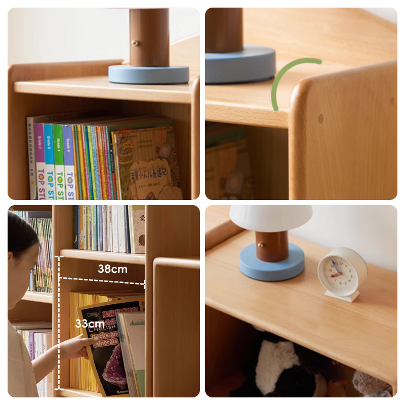 Arabella Kids Wooden Bookshelf in Beech – view 2