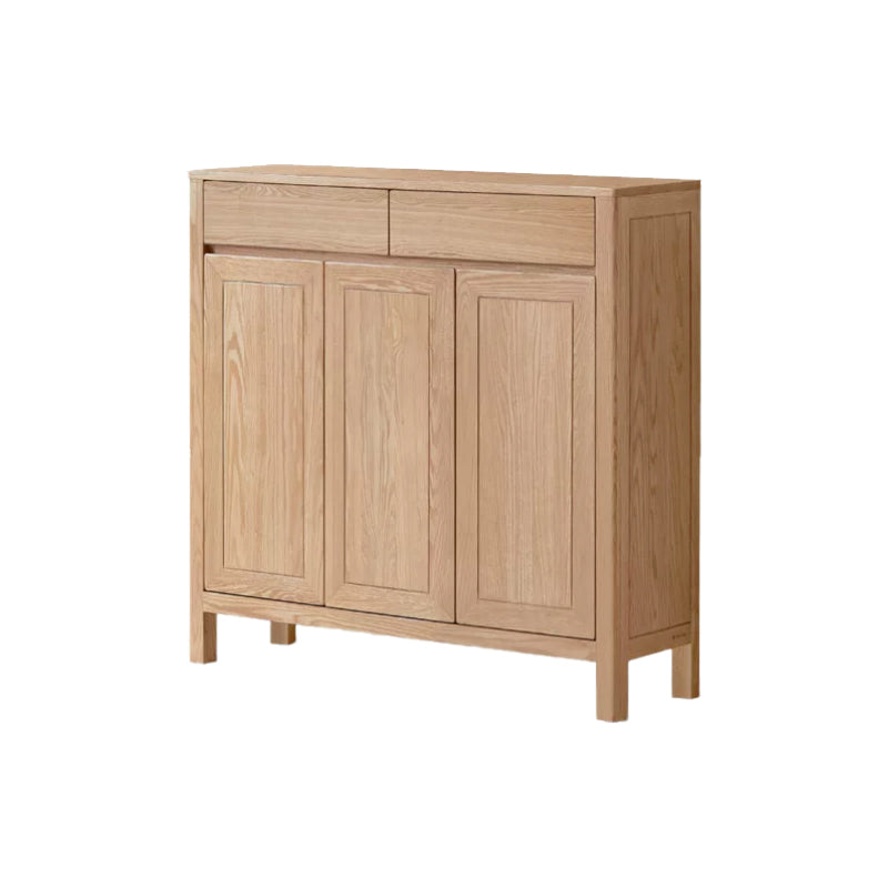 Archer fraxinus mandshurica wood shoe cabinet with drawers – Natural Wood 115cm, view 24