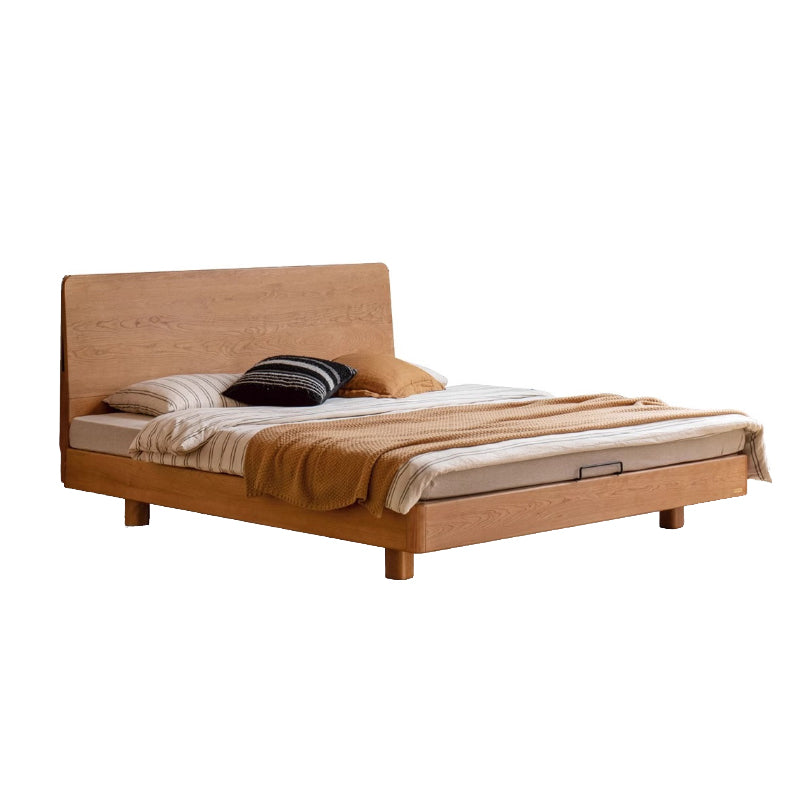 Baldwin Solid Cherry Wood Bed Frame with Beech Slats with Headboard Lighting Queen – view 7
