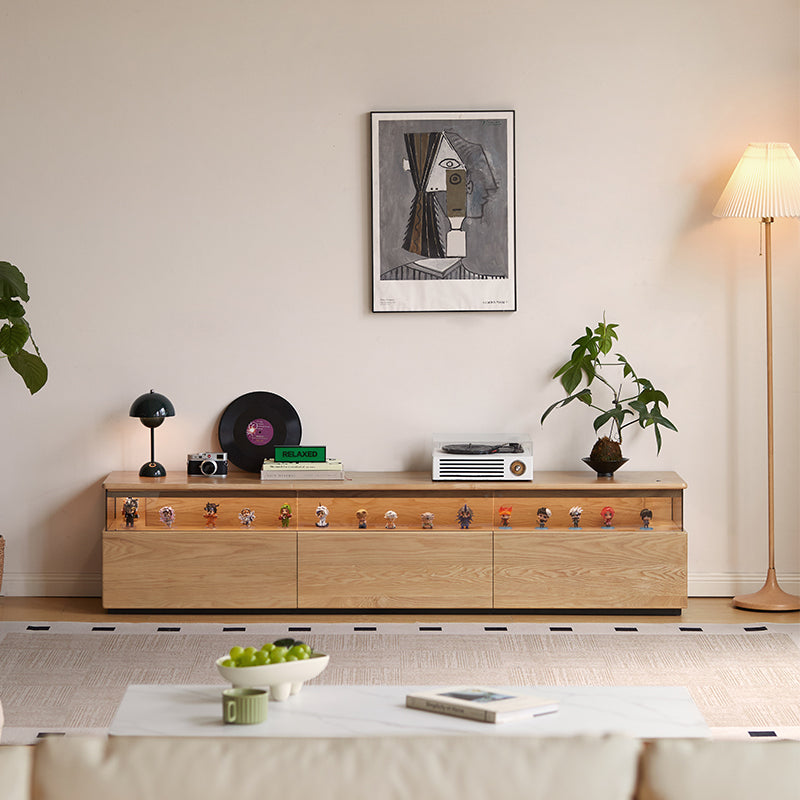 Benedict Wooden TV Unit in Solid Fraxinus Mandshurica 200cm 220cm – view 3