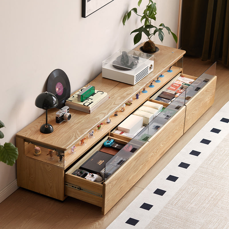 Benedict Wooden TV Unit in Solid Fraxinus Mandshurica 200cm 220cm – view 5