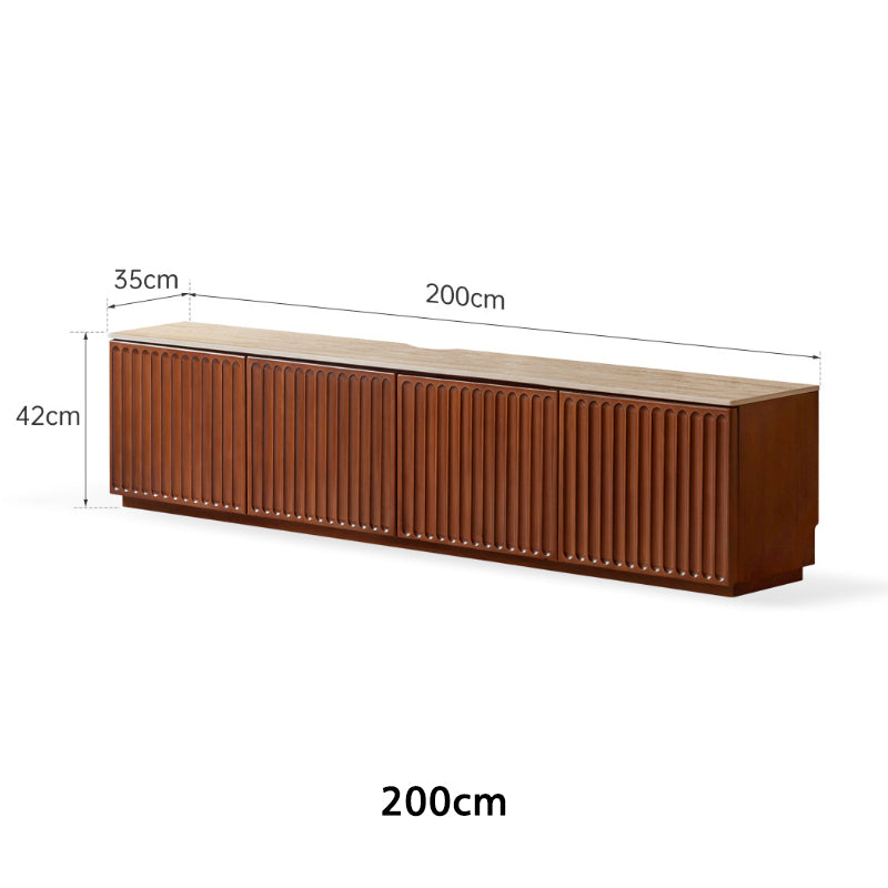 Bennett Wooden TV Unit in Solid Poplar with Ceramic Top 200cm / 220cm – view 10