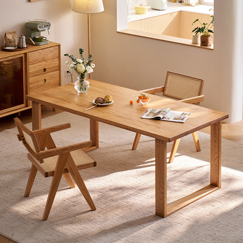 Bianca solid American oak dining table in natural finish