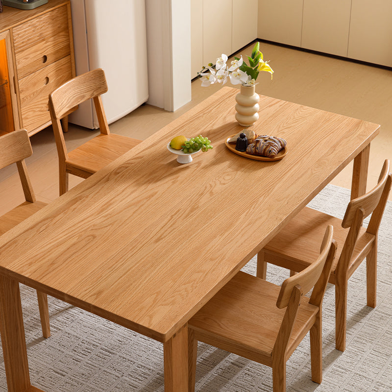 Bianca solid American oak dining table in natural finish – view 2