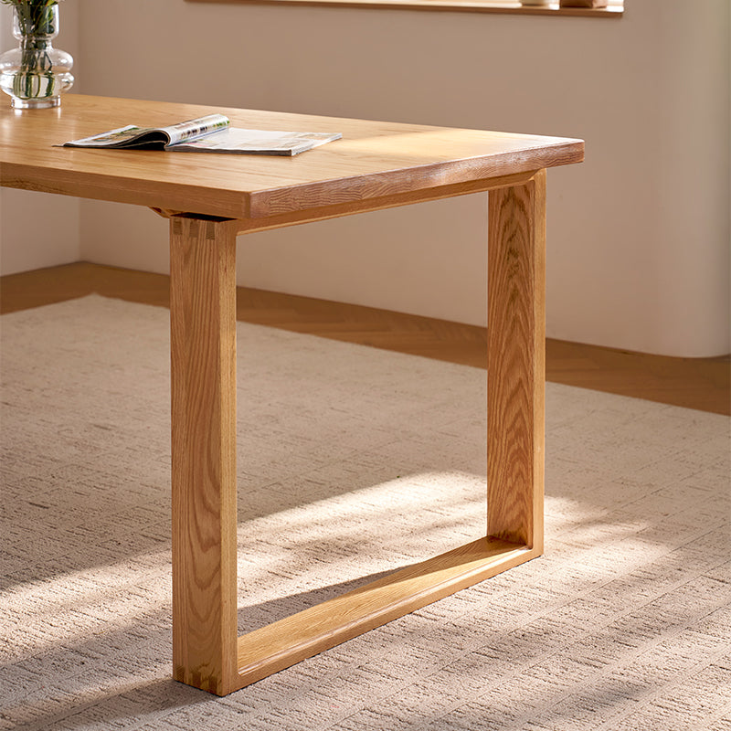 Bianca solid American oak dining table in natural finish – view 4