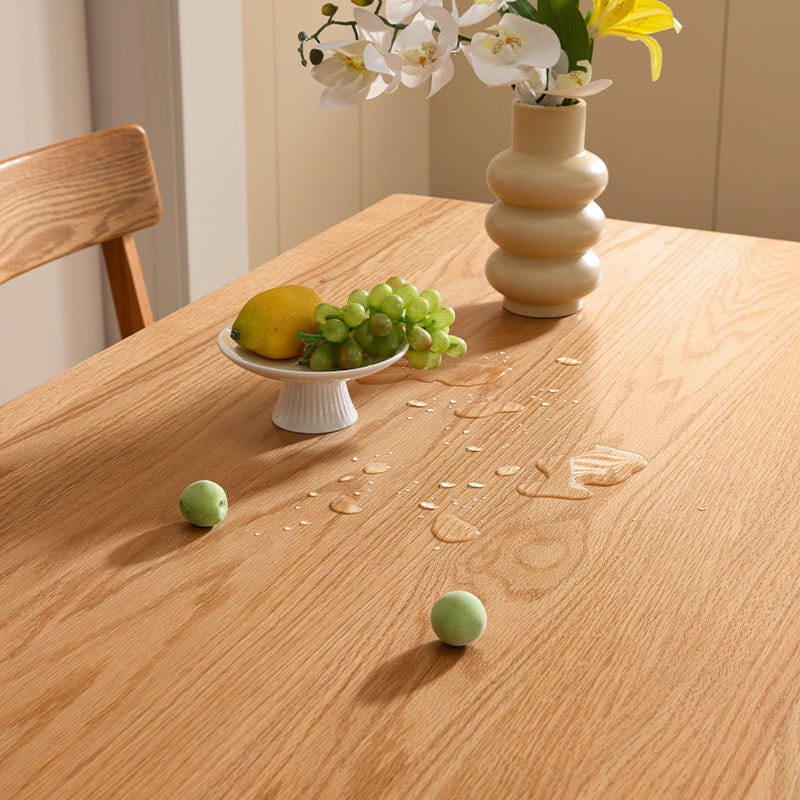 Bianca solid American oak dining table in natural finish – view 5