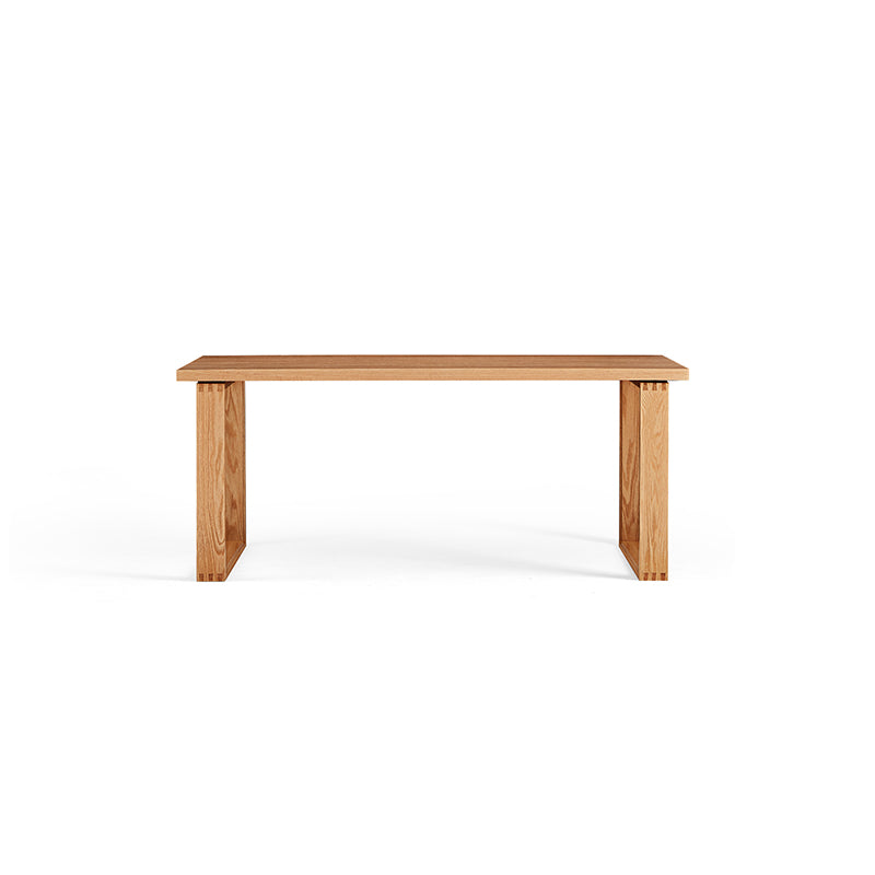Bianca solid American oak dining table in natural finish – view 8