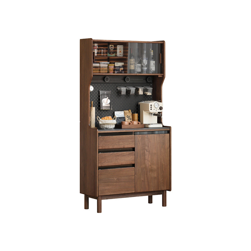 Caspian Black Walnut and Pinewood Sideboard 85cm – view 7