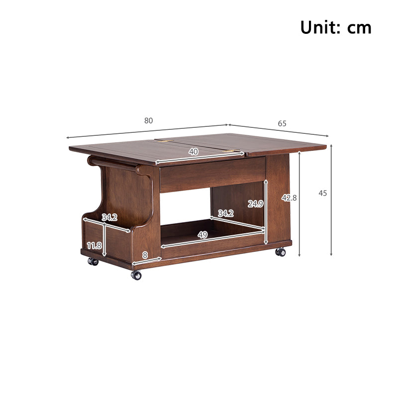 Brenda Expandable Wooden Side Table and Coffee Table in Rubberwood – view 9