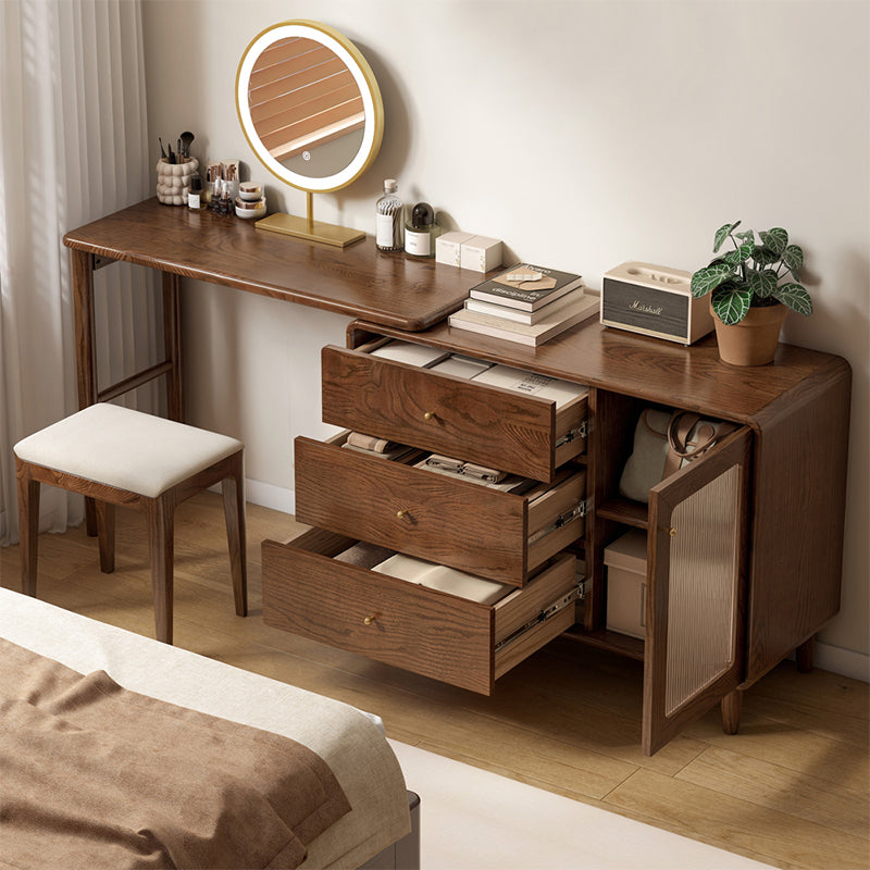 Byron solid oak adjustable dressing table with drawer cabinet – view 21