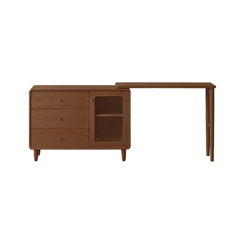 Byron solid oak adjustable dressing table with drawer cabinet – Walnut Right-handed Door, view 26