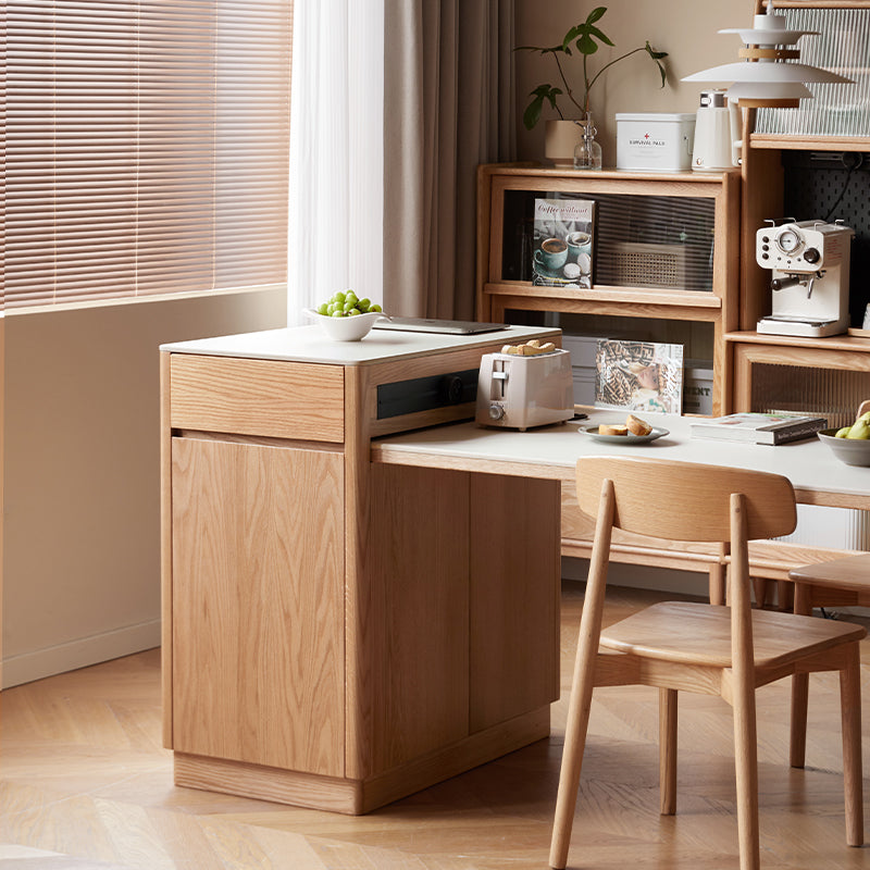 Casey Extendable Dining Table and Kitchen Island in Solid American Oak – view 7