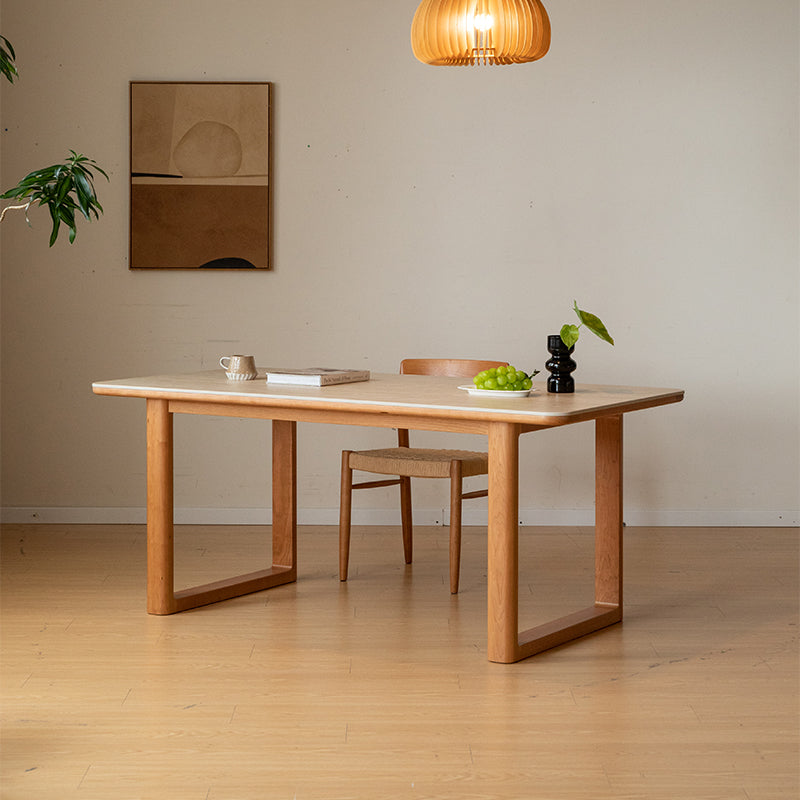 Drew Cherry Wooden Dining Table, Ceramic Top 140cm / 160cm / 180cm / 200cm
