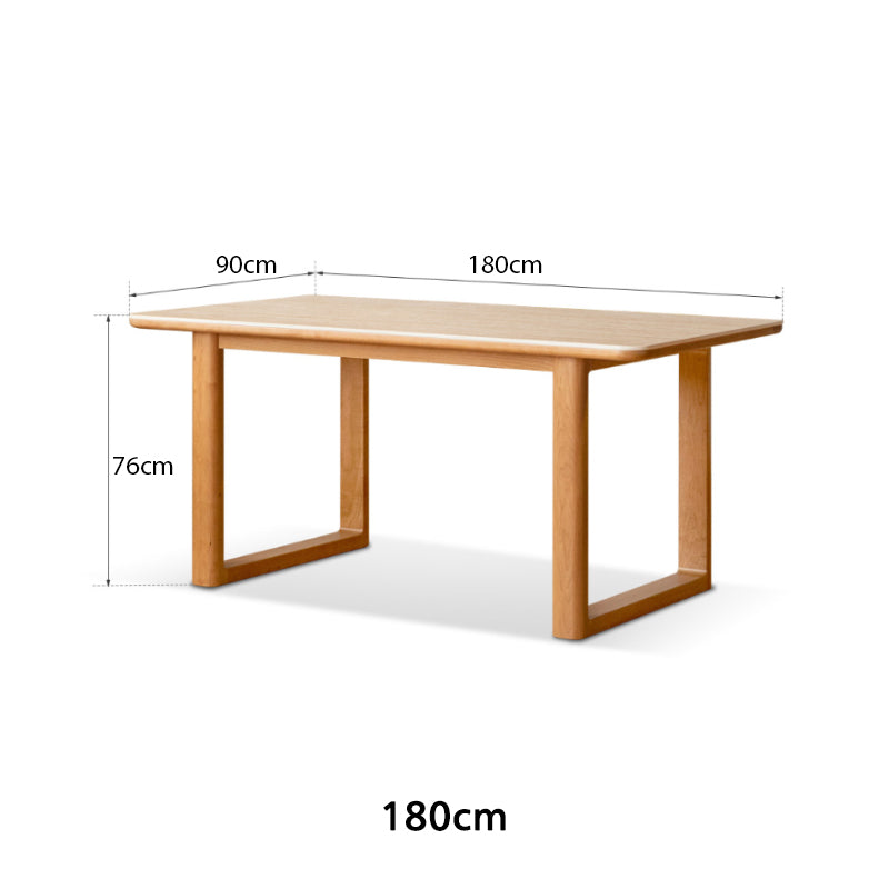 Drew Cherry Wooden Dining Table, Ceramic Top 140cm / 160cm / 180cm / 200cm – view 11
